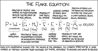 L&rsquo;équation de Flake, à ne pas confondre avec celle de Drake :-)