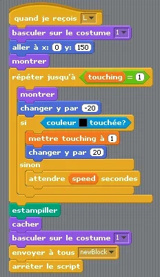 un "script" en Scratch