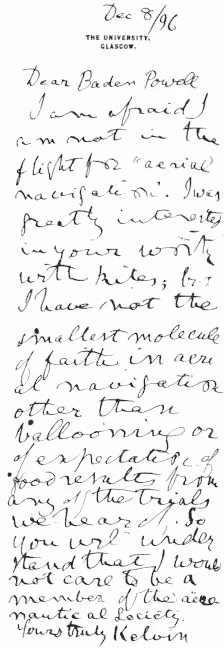J'ai un point commun avec Lord Kelvin ! On écrit tous les deux comme des cochons.