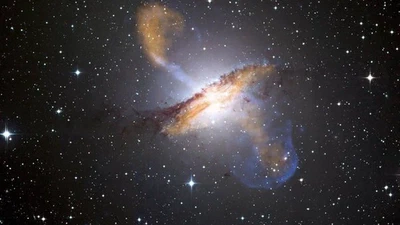 Qu'est-ce qui est expulsé dans l'espace par le trou noir géant (200 millions de masses solaires) au cœur de la galaxie active Centaurus A, à 13 millions d'années lumière de la Terre, au point qu'on le surnomme trou noir fumant ? featured image