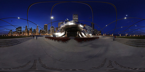 Millennium Park à Chicago, avec le Pavillion Pritzker de Franck Gehri